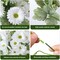 Artificial Dahlia Flowers Fake Flower Plants for Outdoors Spring Decoration, 6 Bundles Faux Dahlia White Silk Flowers for Outside Realistic UV Resistant for Planter Front Door Porch Patio Balcony Yard